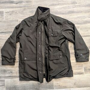 L.L. Bean Flannel Lined Coat Men's Size XL Army Green